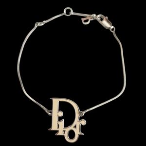 DIOR Enamel Oblique Logo Link Bracelet